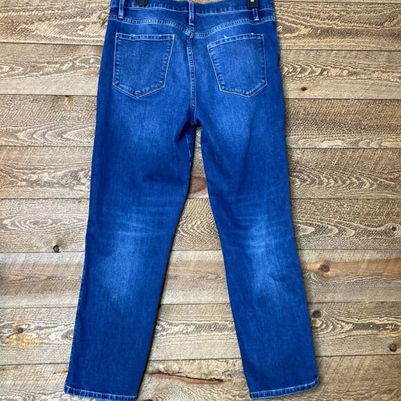 Frame Le Sylvie Crop Straight Leg Jeans Blue Mid-Rise Stretch Denim Size 29 - Picture 6 of 9